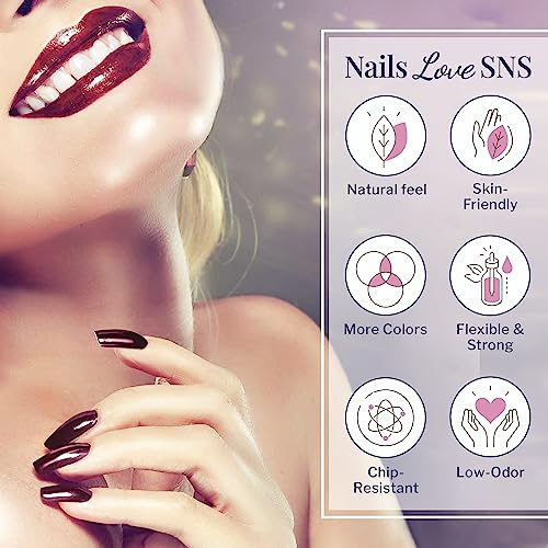 SNS Nail Dip Powder, Gelous Color Dipping Powder - You've Got It All (Purple/Plum), EE05 - Long-Lasting Acrylic Nail Color & Polish Lasts 14 Days - Low-Odor & No UV Lamp - 1 Oz