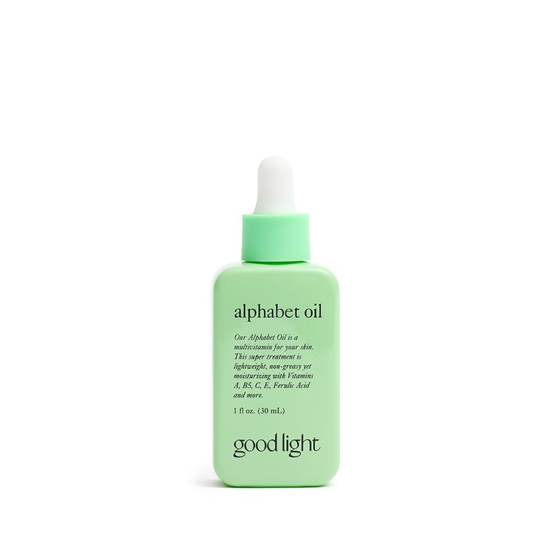 good light Alphabet Oil. Lightweight & Non-Greasy Face Oil with Microbiome Probiotics & Jojoba Oil. Korean Skin Care Probiotic Serum For Face, Neck, & Body. Vitamin C & Vitamin E Oil, 1 Fl. Oz.