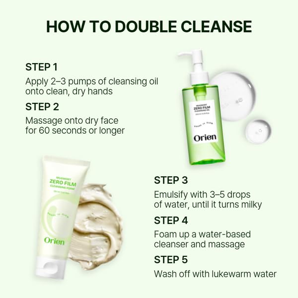 Mugwort Cleansing Oil - Daily Makeup & Blackhead Removal | 6.76 fl. oz. Korean Skincare