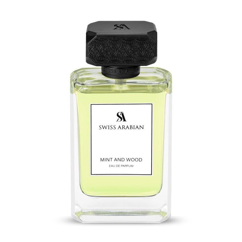 Swiss Arabian Mint and Wood for Men - Sophisticated Modern Man's Fragrance - Spicy, Woody Fragrance with Lemon, Cardamom, and Tonka Bean - 3.4 oz