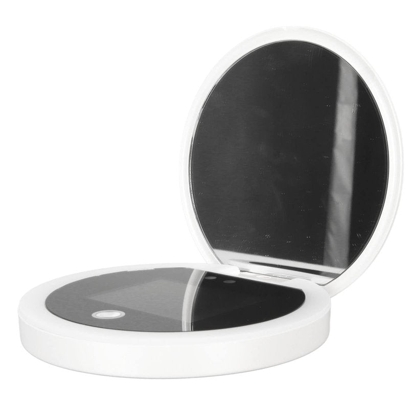 Vvikizy 2X Magnification Makeup Mirror with LED Light Mirror for Sunscreen Test with LED Light, Portable Cosmetic Mirror for Travel, Ideal for Sunscreen Compact & Travel Mirrors