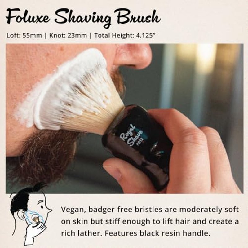 Luxury Safety Razor Shaving Kit by Royal Shave, Complete 6 Piece Shaving Gift Set for Men, Essential Wet Shaving Grooming Kit (Sandalwood)
