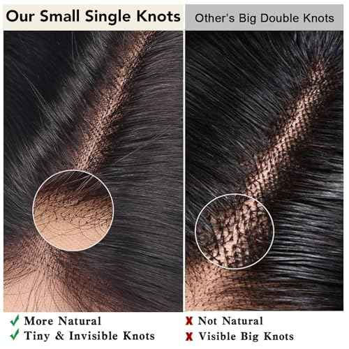 Hd closure 4x4 Straight Closure 22 Inch 4x4 Transparent Lace Closure Virgin Remy Human Hair Frontal Closure Pre Plucked With Baby Hair Natural Black Color