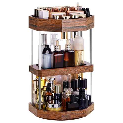 Homde Makeup Organizer 360 Degree Rotating Cosmetic Storage Display Perfume Organizer Cologne Organizer