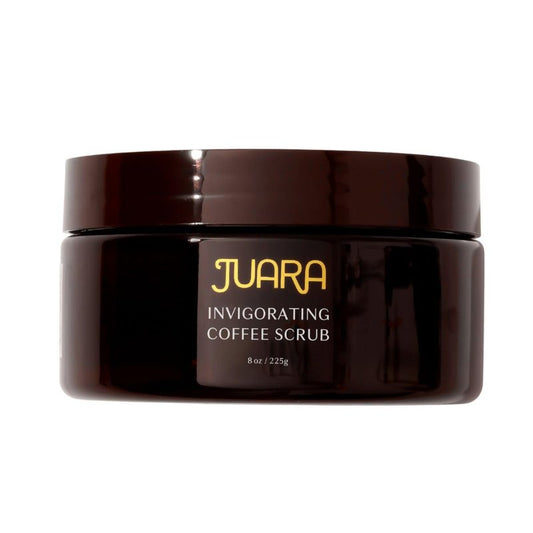 JUARA Invigorating Coffee Scrub - Exfoliating Body Scrub with Sumatra Coffee Beans & Rice Protein - Sulfate-Free Body Exfoliator for Smooth Skin, Indonesian Jamu Formula, 8 oz