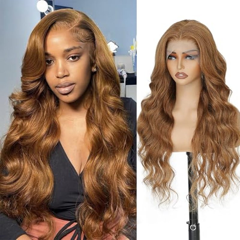 Chocolate Brown Lace Front Wig Human Hair 12A 250% Density HD Glueless Colored Brown 13X6 Body Wave Lace Front Wigs Human Hair pre Plucked with Baby Hair 26 Inch