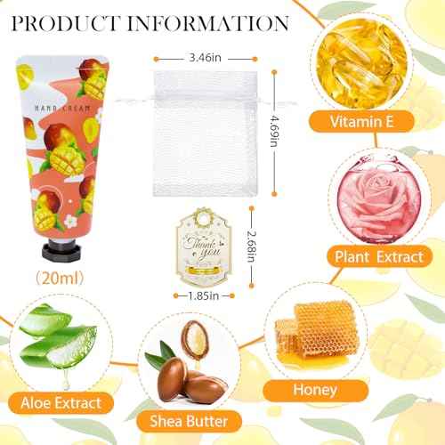 96 Pack Hand Cream for Women, Mini Hand Lotion Travel Size for Dry Cracked Care, Natural Plant Fragrance Moisturizer Present Set for Mother, Teacher Appreciation and Bridesmaid Present