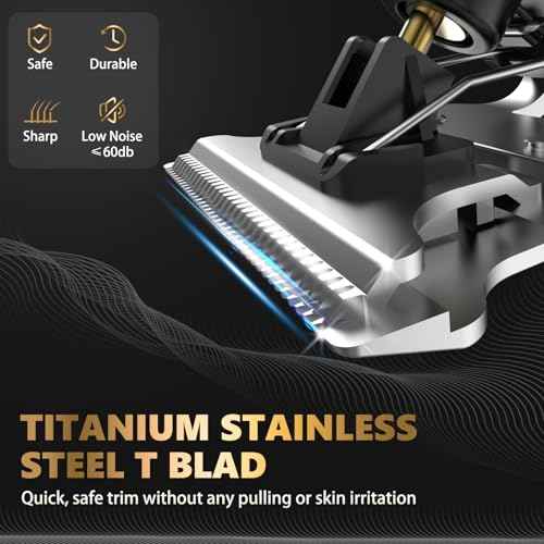 Ufree Hair Trimmer & Beard Trimmer for Men Professional, Electric Razor Shavers for Men, T Blade Precision Edgers Liners, Barber Clippers for Hair Cutting Mustache Facial, Mens Gifts
