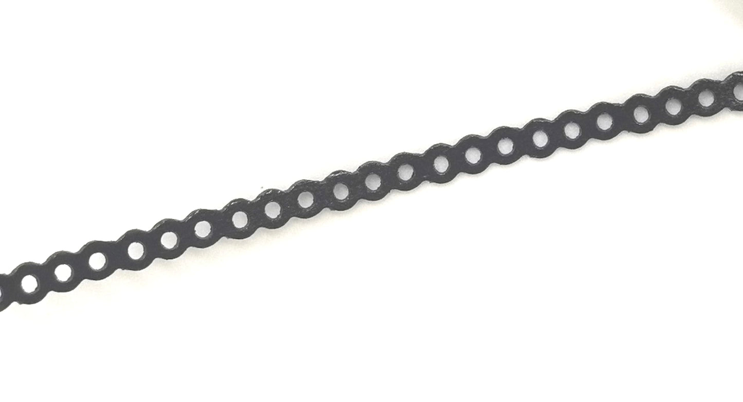 4 Pcs Dental Orthodontic Elastic Chain Power Chains Brace Orthodontic Spool Elastic Rubber Band for Teeth Braces,15ft/Roll (Sky blue+Royal blue+Orange+Black, Closed)