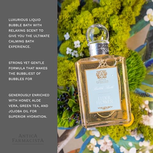 Antica Farmacista Bubble Bath - Relaxing Foam Bath with Honey, Jojoba Oil & Aloe Vera - Luxury Gift for Any Occasion - Elderflower, 16 fl oz