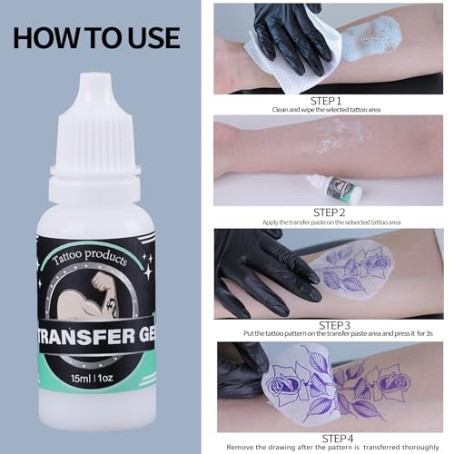 Wireless Tattoo Kit for Beginners - Tattoo Machine with 2pcs 1200 mAh Capacity Power Supply, Tattoo Pen Kit with 10Pcs Tattoo Cartridge Needles Transfer Papers and 3mm Tatoo Practice Skin