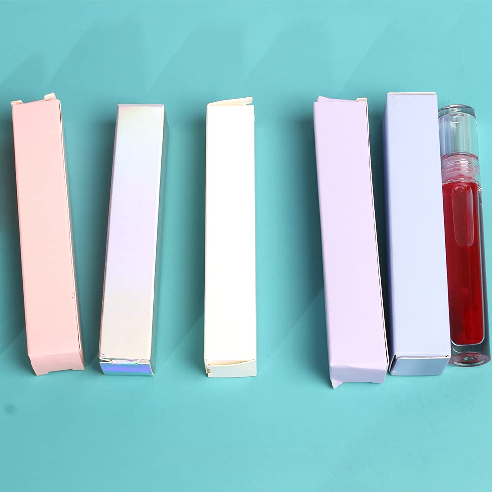 COSIDEA 50 PCS Empty White Lip Gloss Boxes W21 xW21 xH121mm / 0.83*0.83*4.76 inch, Cosmetic Perfume / Mascara Box Packaging for Small Business Wholesale, small Kraft Paper Box Luxury Holder Wrapping