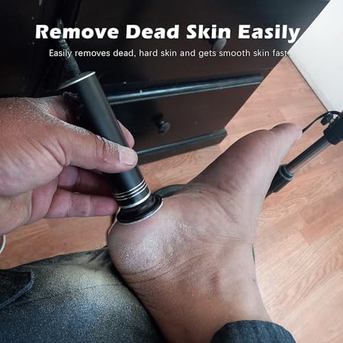 Upgraded Electric Callus Remover for Feet 1200RPM, Adjustable Speed Professional Electric Foot Sander Foot Grinder Heel File Pedicure Tool for Women Men Cracked Dead Skin, 60 Sandpaper Discs, Black