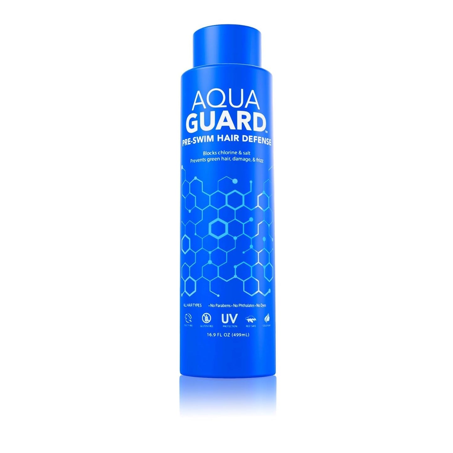 AQUA GUARD Pre-Swim Hair Defense | Family Size, Family Results | Prevents Chlorine Damage + Softens Hair While Swimming | Made in California | 16.9 oz