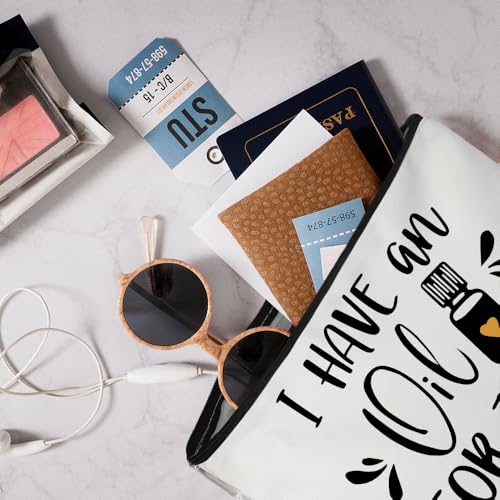 I Have An Oil For That Travel Cosmetic Bags, Funny Essential Oil Makeup Bag Gifts for Mom Grandma Women Lady Girls Sisters Friend, Aromatherapy Travel Makeup Bag for Oil Lovers