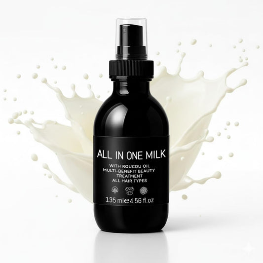 Glopink Hair Milk Spray, Nourishes Hair Detangler Conditioner, Repairs Dry, Damage & Split Brittle Strands, All in One Leave-In Mist for All Hair Types, Cruelty Free Refreshing Formula, 4.56 Fl Oz