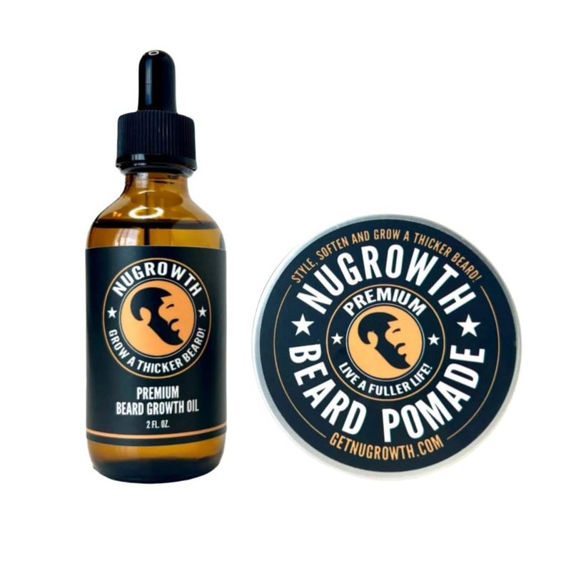 Beard Growth Kit for Black Men | Beard Oil & Shea Butter Balm Set - Softens, Moisturizes & Promotes Thicker Beards (4 fl. oz.)