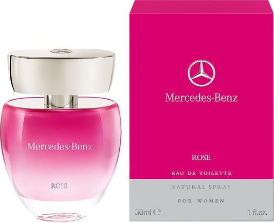 Mercedes Benz - Rose - Professional Fragrance For Women - Elegant And Irresistible - Romantic And Stylish - Naturally Infused And Crafted - Sweet, Fresh And Young - Eau De Toilette - 2 Oz