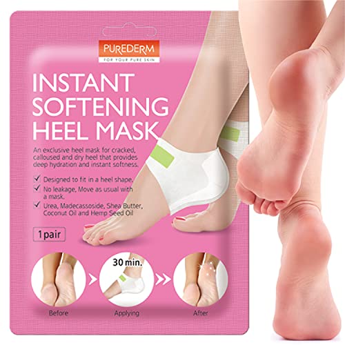 Purederm Instant Softening Heel mask (1 Pair) ? Heel mask Provides deep Hydration and Instant Softness
