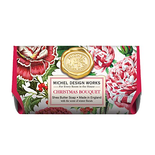 Michel Design Works Large Bath Soap Bar, Christmas Bouquet