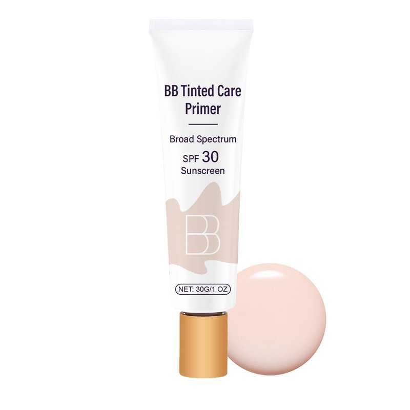 BB Blur Cream Tinted Moisturizer With Spf, Tinted Care Primer Liquid Foundation Cream (01# Ivory)
