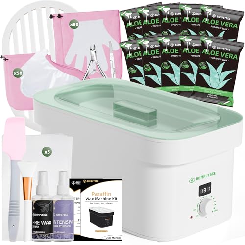 7000ml Paraffin Wax Machine for Hand and Feet-White Hand Wax Paraffin Machine for Hands with 10pcs Aloe Vera Paraffin Bath Refills,Ideal Gifts for Women