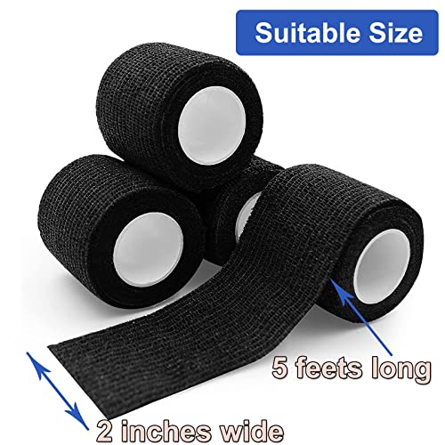 12Pcs Tattoo Grip Tape Machine Gun Wrap Athletic Tattoo Grip Cover Self Adhesive Bandage Wrap Elastic Supplies