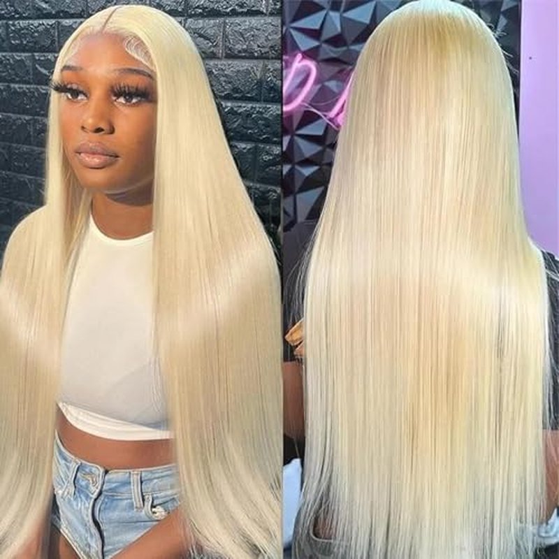 613 Lace Front Wig Human Hair 13x4 Blonde Lace Front Wigs Human Hair Pre Plucked with Baby Hair 180% Density Straight Lace Frontal Wig Human Hair for Women