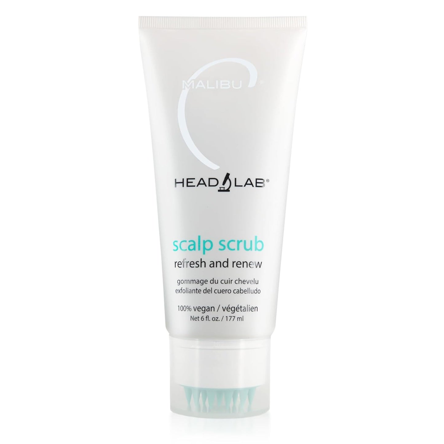 Malibu C Scalp Scrub - Gentle Exfoliating Hair Treatment with Activated Charcoal & Jojoba Esters | 6 oz Vegan Formula