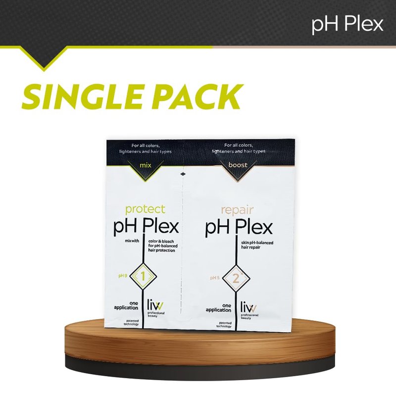 LIW pH Plex Steps 1&2 Protect & Repair Hair Care Treatment - Use with Home Hair Color & Bleach Products - Salon Quality Professional Results at Home - 1 Sachet of Steps 1 & 2