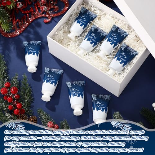 50 Pcs 1 Oz/ 30 ml Christmas Snowflakes Hand Cream Gifts Bulk Travel Size Winter Thank You Hand Cream Body Lotion Gifts for Women Teacher Nurse Souvenir Xmas Party Supplies