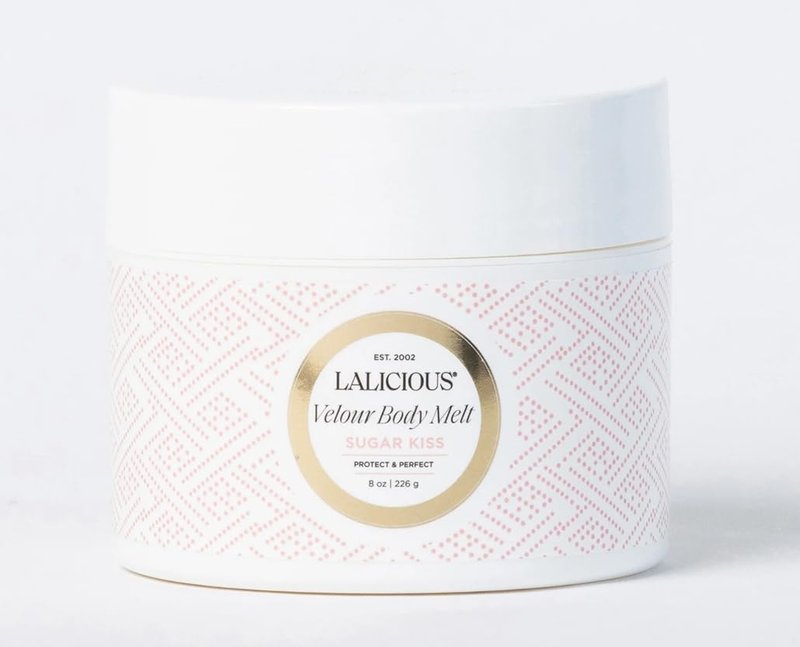 LaLicious Sugar Kiss® Velour Body Melt for Dry Skin | Fast-Absorbing Non-Greasy Moisturizer | Balm-to-Oil Hydration with Coconut & Macadamia Oil | After-Shower Care | Multi-Use Shave Balm 8 oz