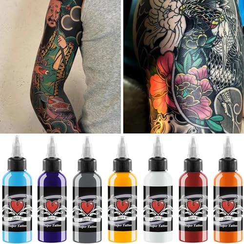 Tattoo Ink - 14 Colors Tattoo Ink Set - Micro Knife Paint Tattoo Ink -Tattoo Supplies - for Professional Body Tattooing and Art Painting£¨30 ml/Bottle£©