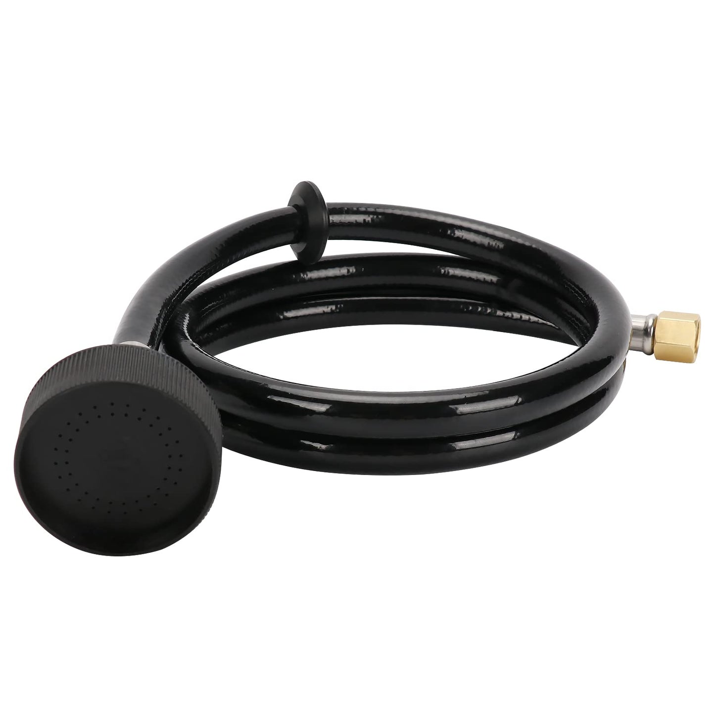 LukLoy UPC Certified Salon Shampoo Bowl Sprayer Head with Black Rubber Hose, Professional Salon Sink Replacement Part for Salon Barber Shop Spa, 1/4" Thread