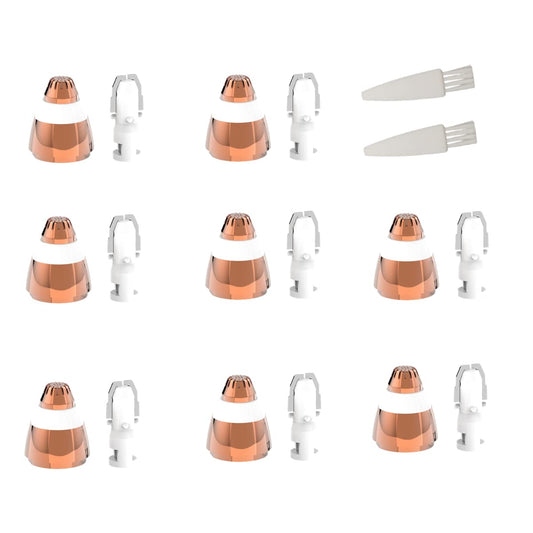 For Finishing Touch Flawless Brows Eyebrow Pencil Hair Remover Replacement Head,As Seen On TV,Upgraded 18K Gold With Cleaning Brush (18K-Gold-8pcs)