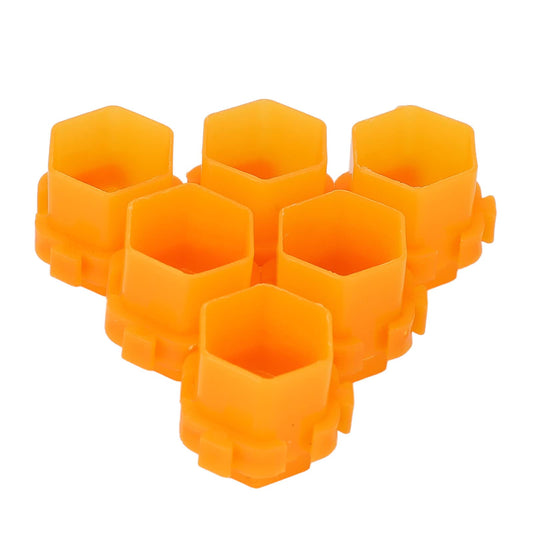 200pcs Ink Cups, Multicolor Ink Cup Set, Professional Portable Splicable Color Cup Honeycomb Shape Spliceable AntiRollover Spill Pigment Cup for Artist Novice(Orange)