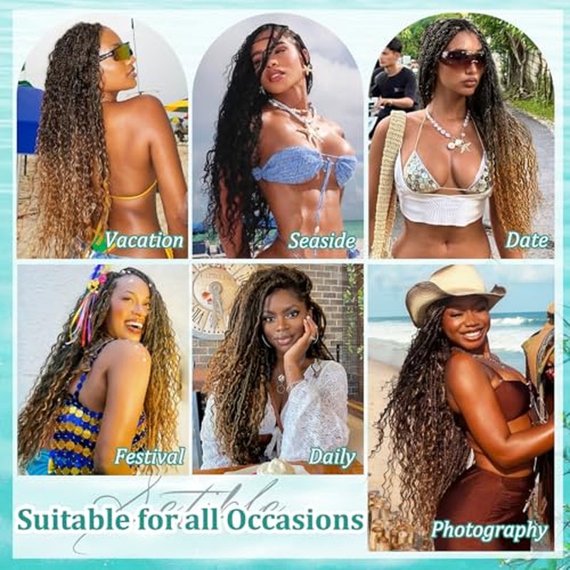 Ombre Human Braiding Hair for Boho Braids 24 Inch 120g Deep Wave Bulk Boho Human Hair for Braiding Curly Knotless Bohemian Braids 12A 100% Brazilian Virgin No Weft Extensions 3 Bundles/Pack T1B/30