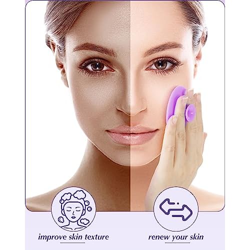 Face Scrubber, 8 PCS Silicone Face Scrubber Exfoliator for Women, Face Cleansing Brush Blackhead Acne Pore Pad for Deep Cleaning Skin Care