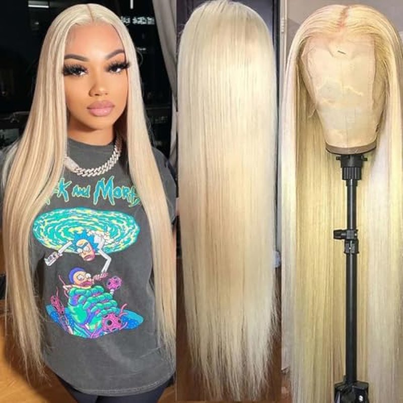 ORIGEN 613 Blonde 13x6 Lace Front Human Hair Wig Pre Plucked Straight HD Frontal Glueless Wigs with Baby Hair for Black Women 180% Density 22 Inch