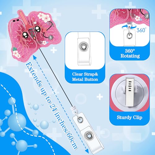 Respiratory Therapist Gifts for Women - Funny Respiratory Therapist Badge Reel, Makeup Bag, RT RRT Gifts for Pulmonary Care Doctor Nurse Graduation Christmas Retirement Present