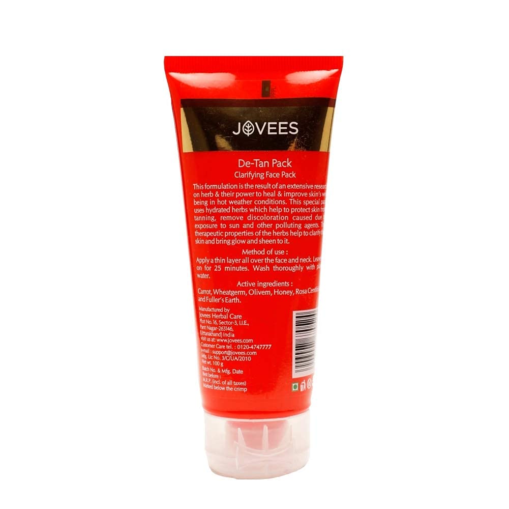 Jovees De-Tan Wheatgerm & Carrot Face Pack 100 gm