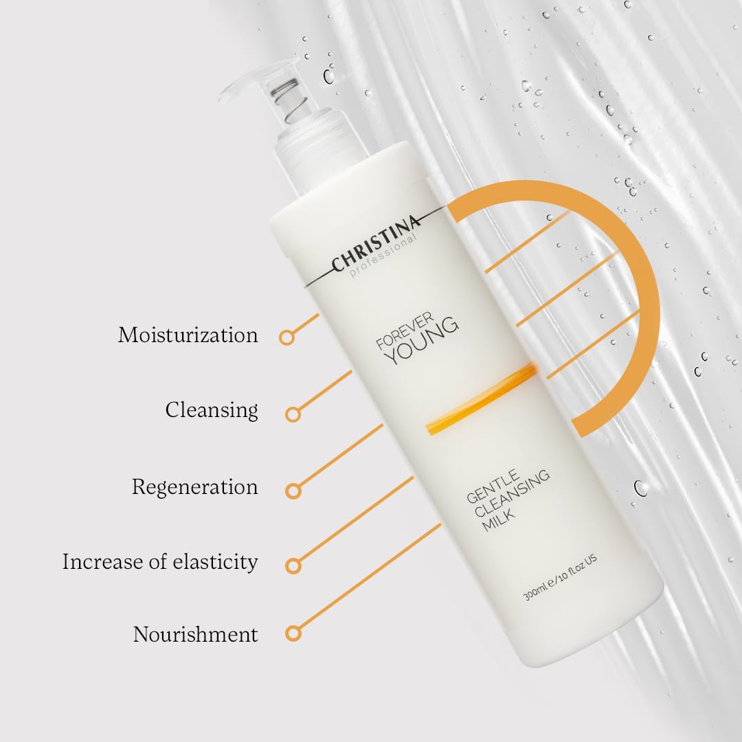 Gentle Cleansing Milk - Hydrating Facial Cleanser with Retinol & Glycolic Acid | 300 ml for Dry Skin