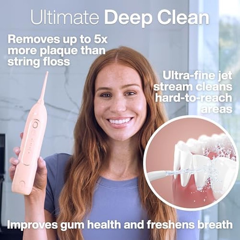 Aquasonic Icon Toothbrush & Water Flosser Bundle - Blush Color, Advanced Oral Care Set