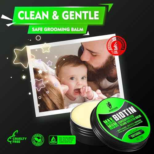Biotin Beard Balm for Men ? Unscented, Fast-Absorbing Beard Softener & Growth Balm with Castor, Shea & Jojoba ? Conditions, Styles & Thickens Coarse or Patchy Facial Hair ? Idea Gift for Him ? 2 OZ