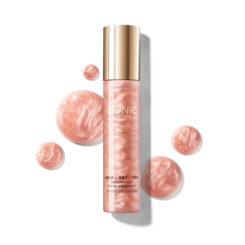 Prep-Set-Tan Shimmering Self Tanning Facial Mist - Hyaluronic Acid, Vegan & Cruelty-Free | 2.53 Fl Oz