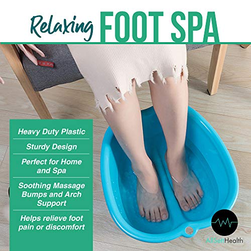 Foot Soaking Bath Basin ? Large Size for Soaking Feet | Pedicure and Massager Tub for at Home Spa Treatment | Callus, Fungus, Dead Skin Remover, Blue