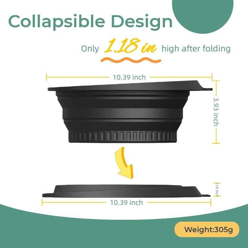 Portable Ice Bath Bowl for Face - Collapsible Silicone Bowl with Built-In Ice Tray for Acne Relief, Pore Minimizing & Glowing Skin | Cold Therapy for Home, Travel & Parties (Black)