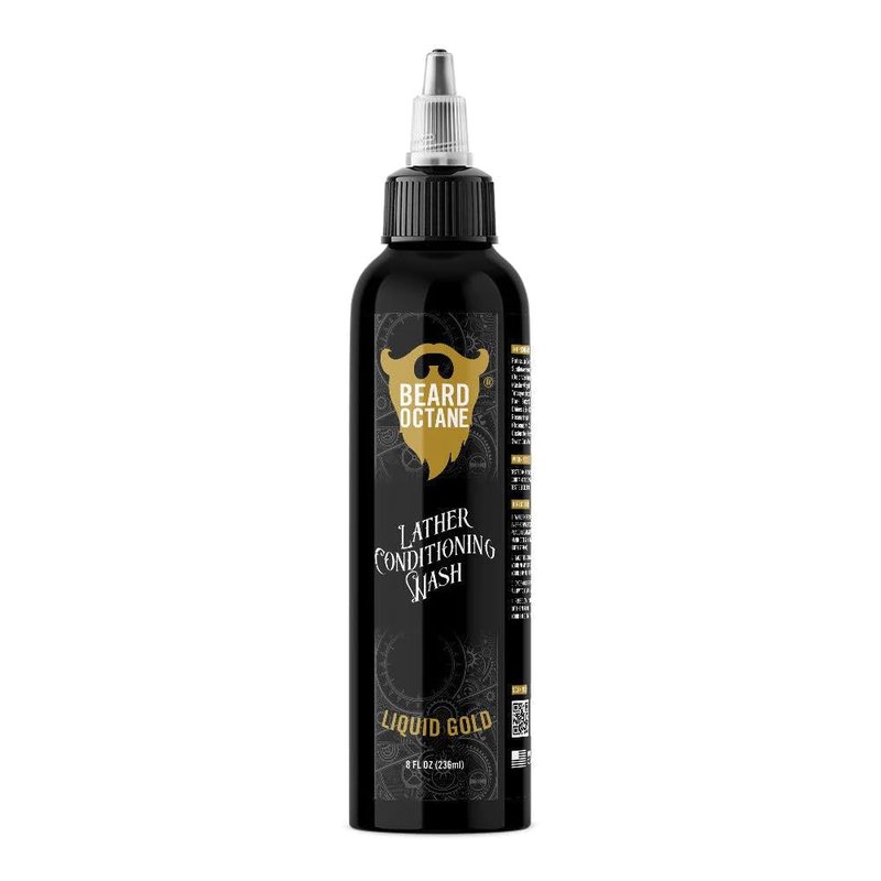 Beard Octane Beard Wash for Men – Liquid Gold (Frankincense, Oud Cologne) – Gentle Daily Beard Shampoo with Shea Butter – Cleans Without Drying – 8oz