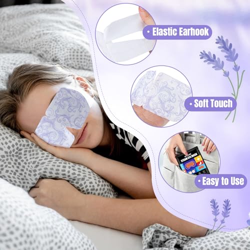 XPCARE 16 Pack Steam Eye Masks for Dry Eyes, Heated Eye Mask Warm Compress for Eyes,Disposable Heated Eye Mask for Dark Circles, Puffy Eyes, Relief Stress Eye Fatigue£¨Lavender£©