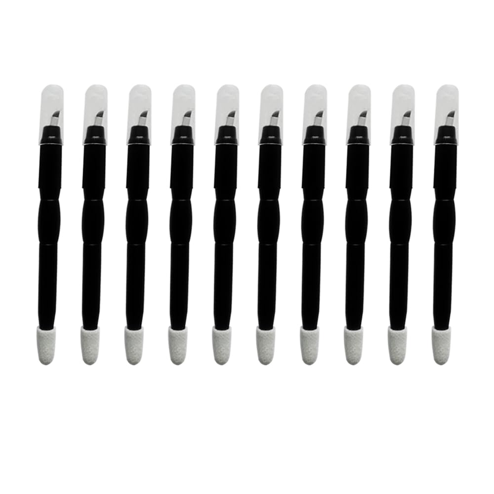 ZUSING Very Very Sharp Disposable Microblading Pens 12 Needles With Pigment Sponge Microblading Pen Disposable 10pcs/pack (Black)